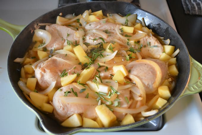 Apple Chicken is a perfect easy to make Fall recipe that uses freshly harvested apples and apple cider.