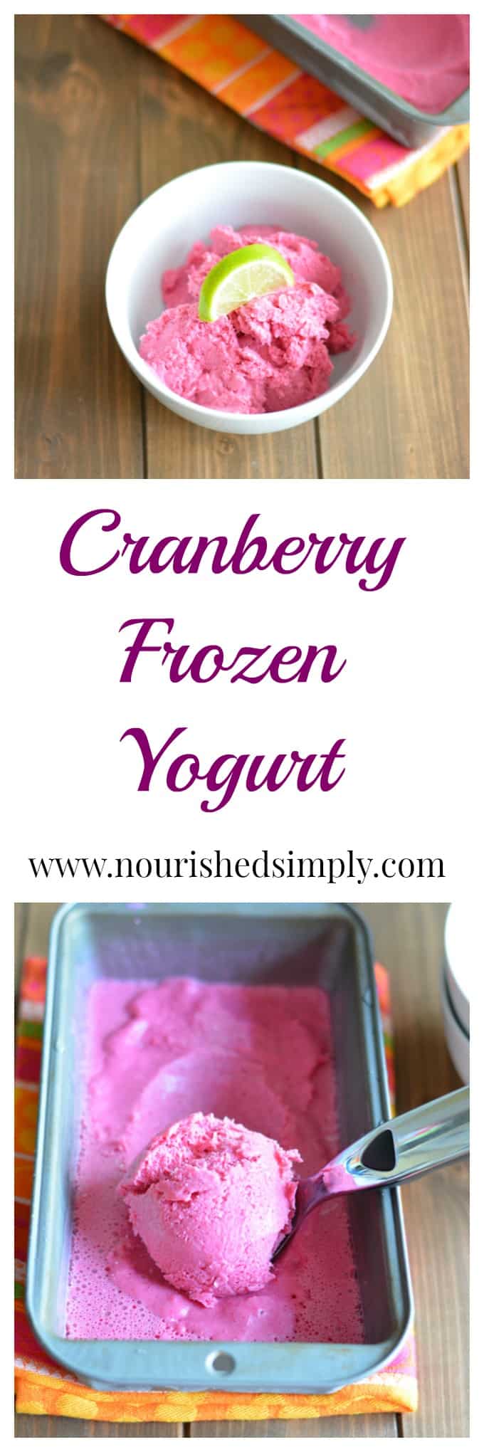Cranberry Lime Frozen Greek Yogurt