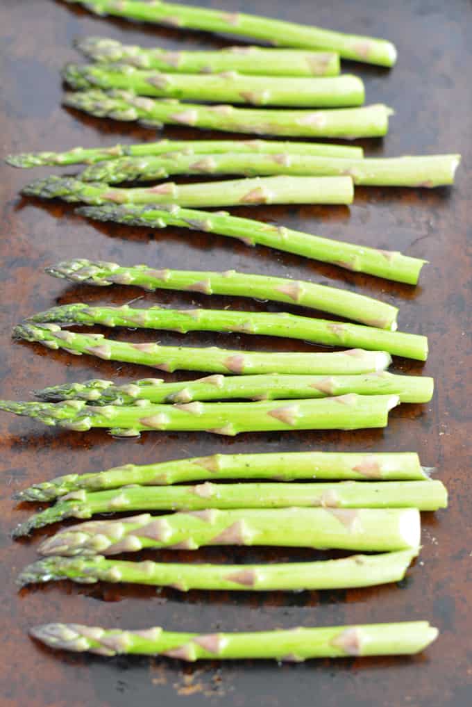 Roasted Asparagus is ready is 10 minutes. This is a quick and easy side dish full of fiber and nutrients. Parmesan cheese adds extra protein.