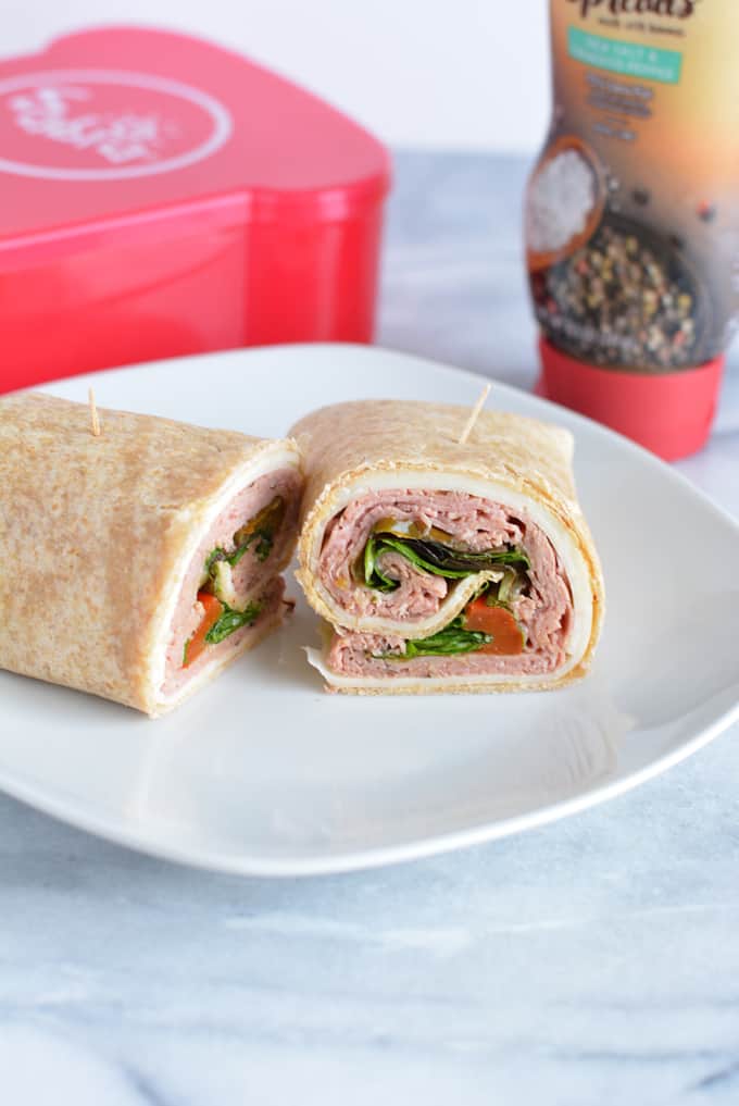 Roast Beef Italiano Wrap uses Sabra Spreads, a lower calorie spread that contains 75% less fat and 1 gram of protein.