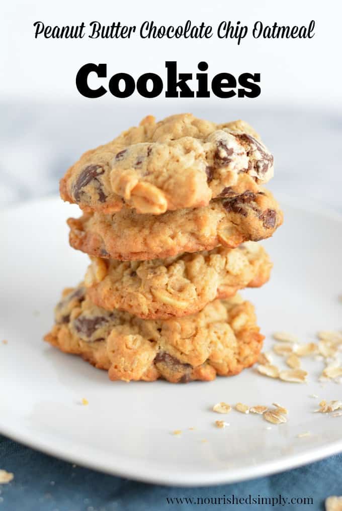 Peanut Butter Chocolate Chip Cookies are like having three cookies in one.