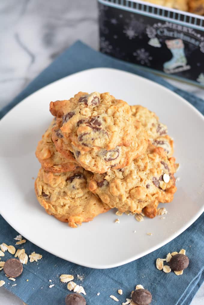 Peanut Butter Chocolate Chip Cookies are like having three cookies in one.