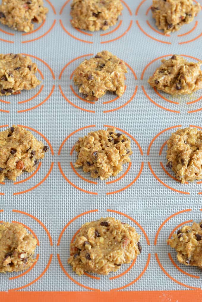 Peanut Butter Breakfast Cookie on a baking sheet.