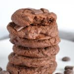 Half Batch Triple Chocolate Chip Cookies makes only a dozen and a half cookies.