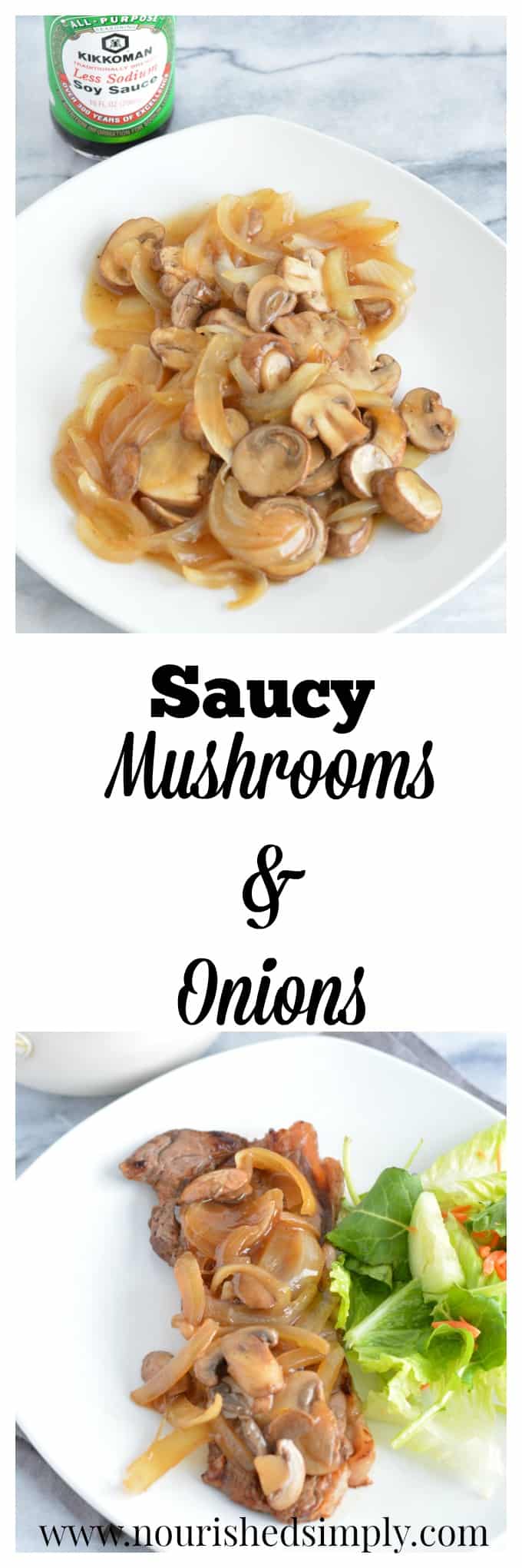 Top over your steak or beef entree with these meaty saucy mushrooms and onions.