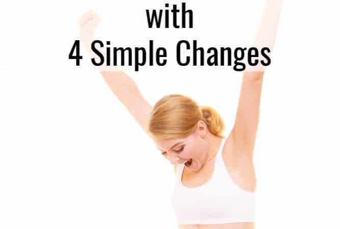 Happy woman who lost weight making simple changes.