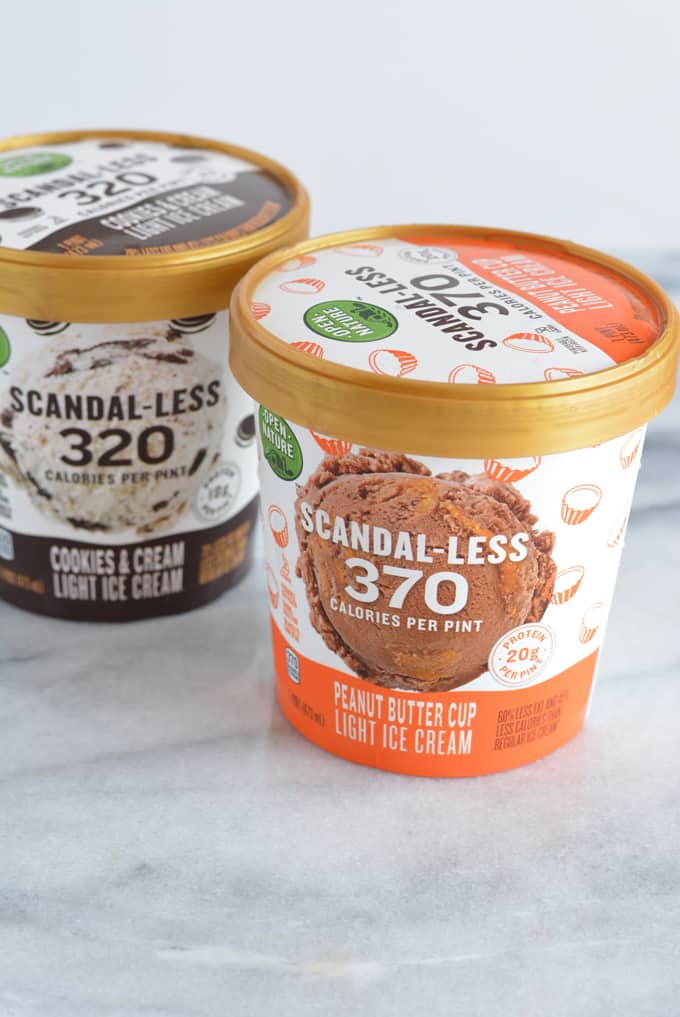 Scandal-less ice cream containers