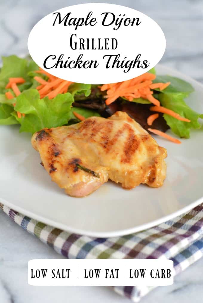 Grilled Maple Dijon Chicken is a perfect low carb, low salt meal that can be prepared as a meal prep option or for a quick dinner. #sponsored #oorganics #protein #dinner